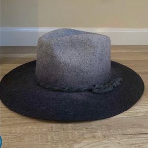 Gray and Black Wide Brimmed Hat NWOT